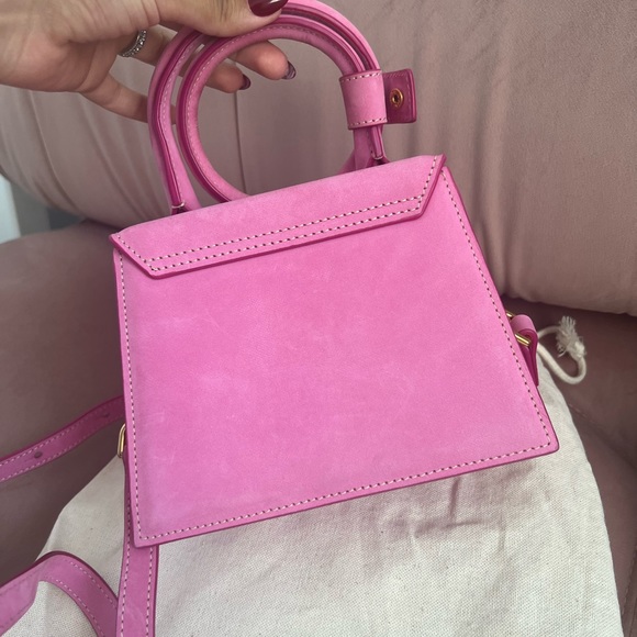 Pink suede jacquemus bag "le chiquito noeud" - Picture 5 of 6